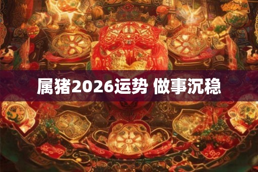 属猪2026运势 做事沉稳