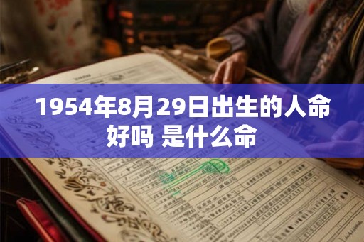 1954年8月29日出生的人命好吗 是什么命