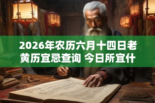2026年农历六月十四日老黄历宜忌查询 今日所宜什么