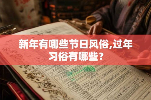 新年有哪些节日风俗,过年习俗有哪些? 新年有哪些节日风俗,过年习俗有哪些?