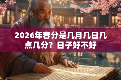2026年春分是几月几日几点几分？日子好不好