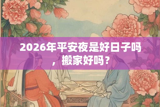 2026年平安夜是好日子吗，搬家好吗？