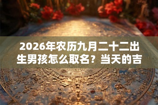 2026年农历九月二十二出生男孩怎么取名？当天的吉时几点？