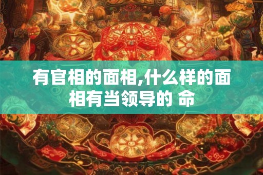 有官相的面相,什么样的面相有当领导的 命 有官相的面相,什么样的面相有当领导的 命