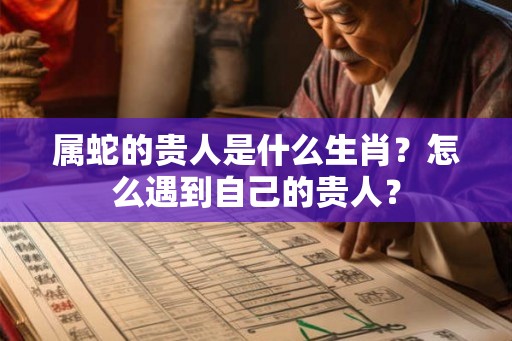 属蛇的贵人是什么生肖？怎么遇到自己的贵人？
