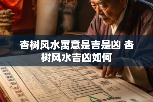 杏树风水寓意是吉是凶 杏树风水吉凶如何