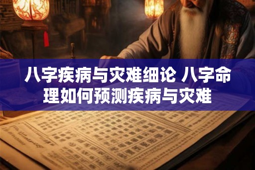 八字疾病与灾难细论 八字命理如何预测疾病与灾难