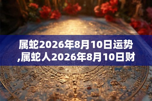 属蛇2026年8月10日运势,属蛇人2026年8月10日财运,生肖蛇2026年8月10日运势