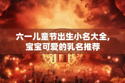 六一儿童节出生小名大全,宝宝可爱的乳名推荐