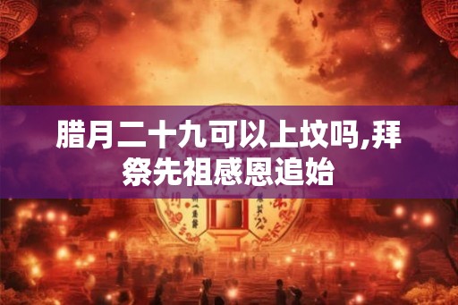 腊月二十九可以上坟吗,拜祭先祖感恩追始