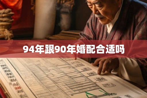 94年跟90年婚配合适吗