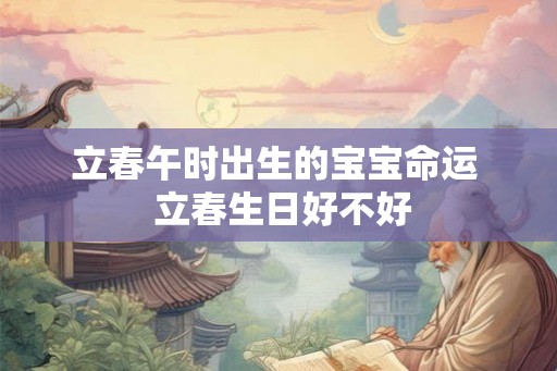 立春午时出生的宝宝命运  立春生日好不好