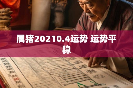 属猪20210.4运势 运势平稳
