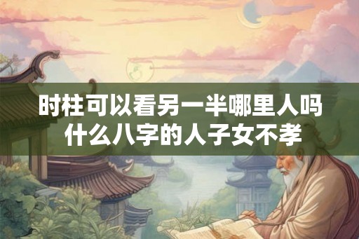 时柱可以看另一半哪里人吗 什么八字的人子女不孝 时柱可以看另一半哪里人吗 什么八字的人子女不孝