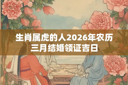 生肖属虎的人2026年农历三月结婚领证吉日