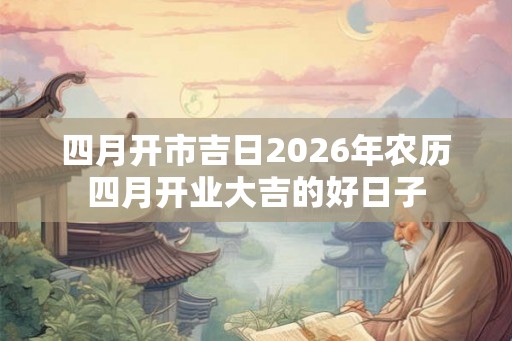 四月开市吉日2026年农历四月开业大吉的好日子