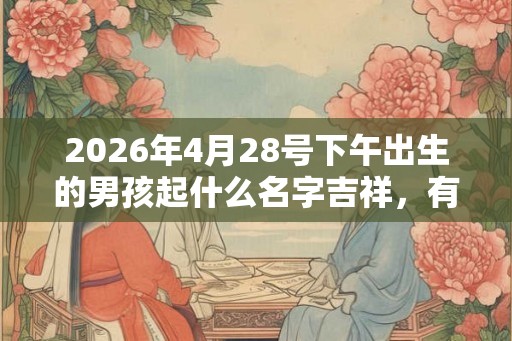 2026年4月28号下午出生的男孩起什么名字吉祥,有什么名字推荐? 2026年4月28号下午出生的男孩起什么名字吉祥,有什么名字推荐?