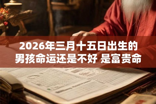 2026年三月十五日出生的男孩命运还是不好 是富贵命吗