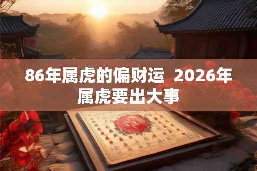 86年属虎的偏财运  2026年属虎要出大事