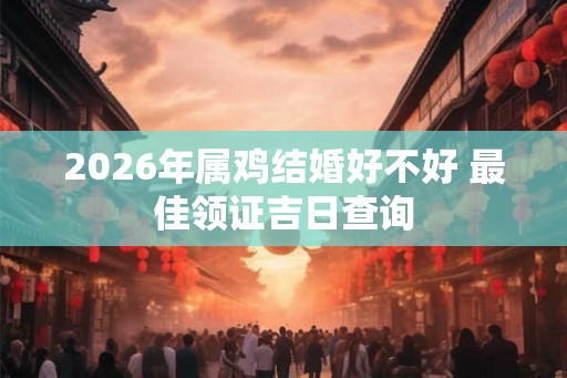2026年属鸡结婚好不好 最佳领证吉日查询