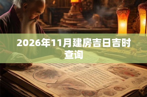 2026年11月建房吉日吉时查询