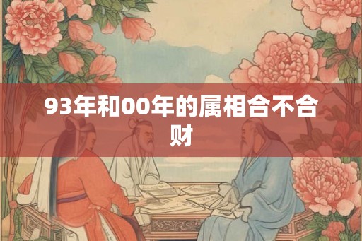 93年和00年的属相合不合财
