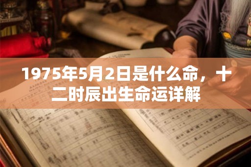 1975年5月2日是什么命，十二时辰出生命运详解