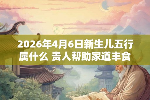 2026年4月6日新生儿五行属什么 贵人帮助家道丰食 2026年4月6日新生儿五行属什么 贵人帮助家道丰食