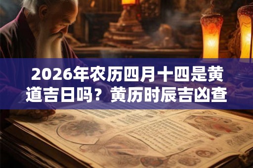 2026年农历四月十四是黄道吉日吗？黄历时辰吉凶查询！