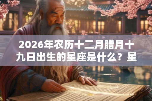 2026年农历十二月腊月十九日出生的星座是什么？星座男性格如何？