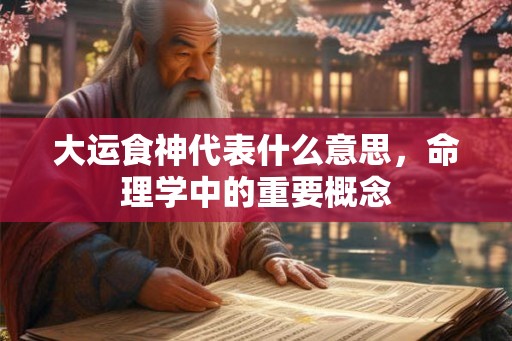 大运食神代表什么意思，命理学中的重要概念