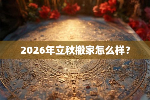 2026年立秋搬家怎么样？