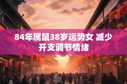 84年属鼠38岁运势女 减少开支调节情绪 84年属鼠38岁运势女 减少开支调节情绪