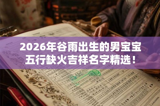 2026年谷雨出生的男宝宝五行缺火吉祥名字精选！