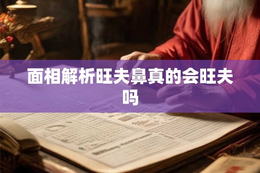 面相解析旺夫鼻真的会旺夫吗