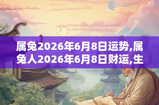 属兔2026年6月8日运势,属兔人2026年6月8日财运,生肖兔2026年6月8日运势