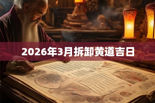 2026年3月拆卸黄道吉日