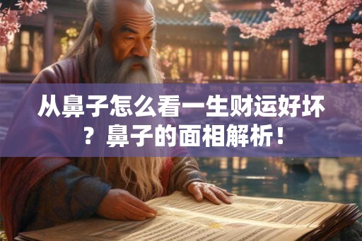 从鼻子怎么看一生财运好坏？鼻子的面相解析！