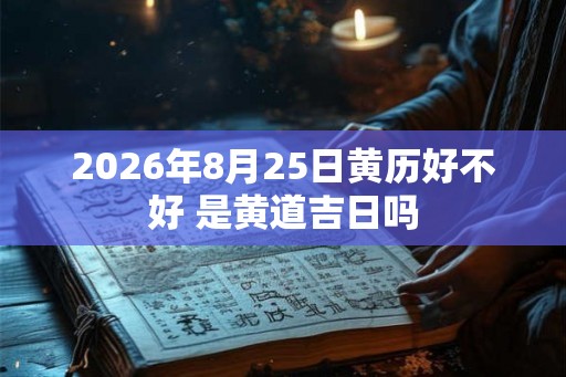 2026年8月25日黄历好不好 是黄道吉日吗