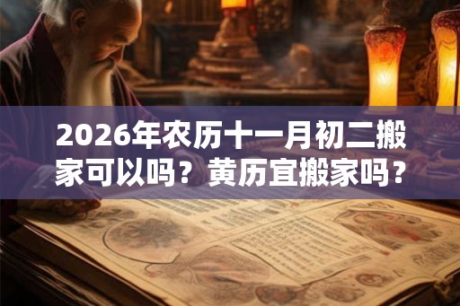 2026年农历十一月初二搬家可以吗？黄历宜搬家吗？