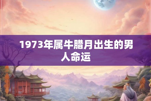 1973年属牛腊月出生的男人命运