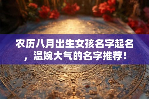 农历八月出生女孩名字起名，温婉大气的名字推荐！