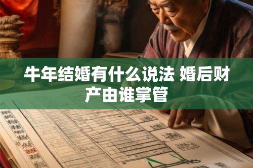 牛年结婚有什么说法 婚后财产由谁掌管