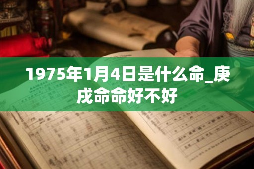 1975年1月4日是什么命_庚戌命命好不好