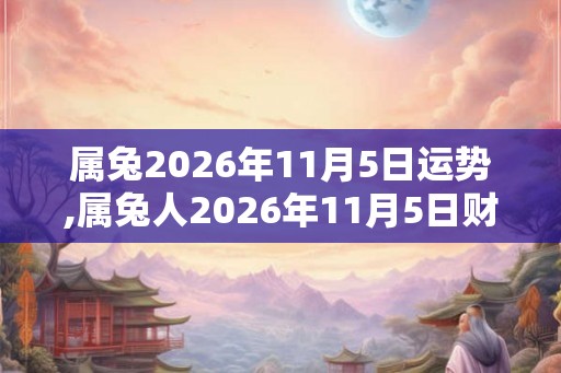 属兔2026年11月5日运势,属兔人2026年11月5日财运,生肖兔2026年11月5日运势 属兔2026年11月5日运势,属兔人2026年11月5日财运,生肖兔2026年11月5日运势