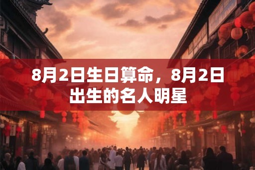 8月2日生日算命，8月2日出生的名人明星