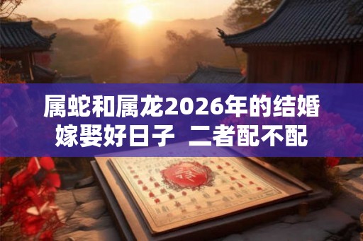 属蛇和属龙2026年的结婚嫁娶好日子  二者配不配