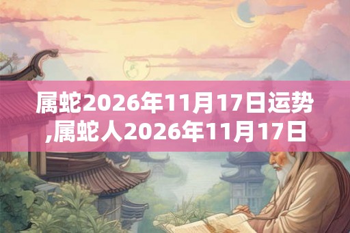 属蛇2026年11月17日运势,属蛇人2026年11月17日财运,生肖蛇2026年11月17日运势 属蛇2026年11月17日运势,属蛇人2026年11月17日财运,生肖蛇2026年11月17日运势