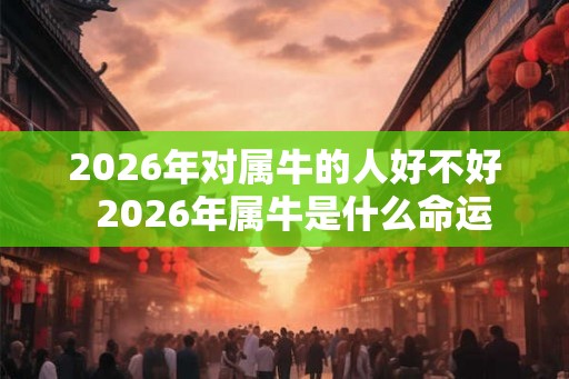 2026年对属牛的人好不好 2026年属牛是什么命运 2026年对属牛的人好不好 2026年属牛是什么命运