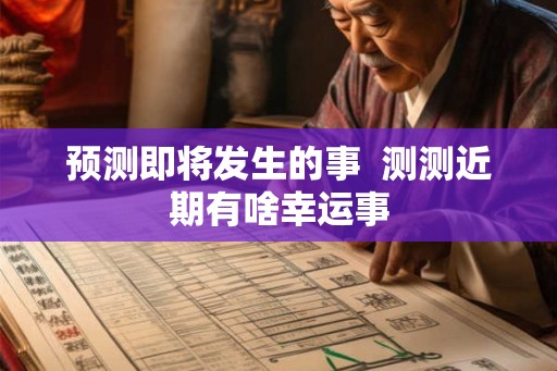 预测即将发生的事  测测近期有啥幸运事